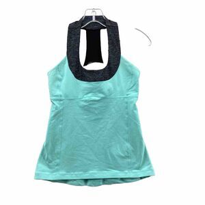 Lululemon Tank Top No Limits Women 6 Green Built In Sport Bra Gorpcore Atheisure